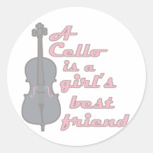 Cello-Mädchen Aufkleber