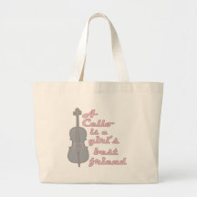 Cello-Mädchen Leinentaschen