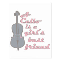 Cello-Mädchen Postkarte