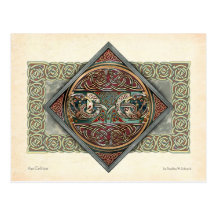Celtic Gryphons Entwurfs-Postkarte
