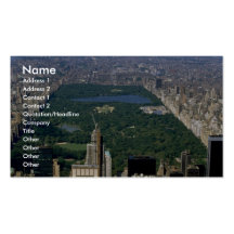 Central Park vom Süden, New York City, USA Visitenkarten Vorlagen