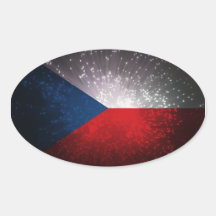 Česká republika ovale aufkleber