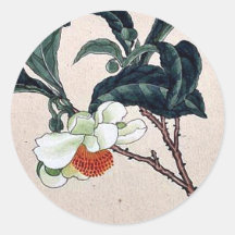 Cha (Tee) Ukiyo-e. Runder Aufkleber