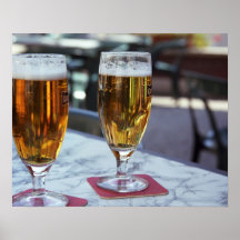 Chablis; zwei coole Biere bei 42 Grad heißen Somme Plakatdruck