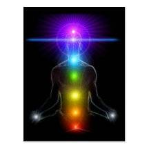 CHAKRA LICHTER POSTKARTE