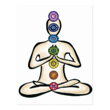 Chakra trieb an postkarte