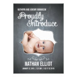 Chalkboard Birth Announcement