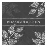 Chalkboard Lacy Leaves Wedding Invitation einladungen
