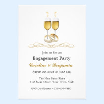 Champagne Engagement einladungen