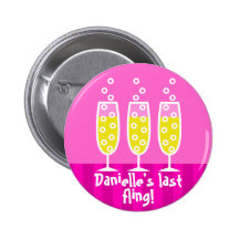 Champagne-Junggeselinnen-Abschied Anstecknadelbuttons