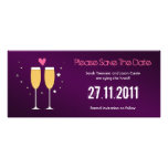 Champagne-Toast, der Save the Date Wedding ist Ankündigungskarten