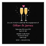 Champagne-Toast-Verlobungs-Party Invitation2 Personalisierte Einladungskarten