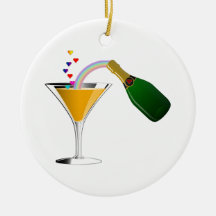 Champagne-Toast Weihnachtsornament
