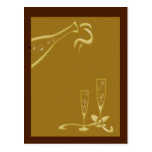 Champagnerrot und -gold postkarten