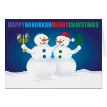 Chanukka-WeihnachtsSchneemann-Karte