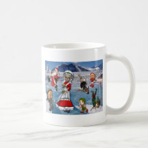 Chaos beim Nordpol, Eis-Skaten Weihnachtsmann Tee Tassen