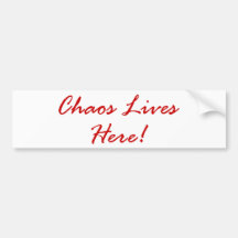 Chaos lebt hier! auto sticker