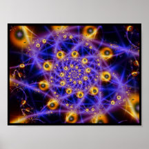 Chaotische Spirale Plakate