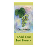 Chardonnay-Weintrauben u. Beschreibungs-Gestell-Ka Individuelle Werbe Karte