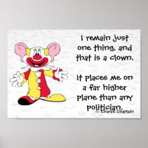 Charlie-Geistlich-Clown höher als Polititian Poste Plakat