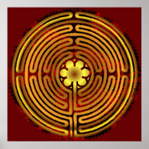Chartres-Labyrinth-Feuer-Flammen-Druck Posterdrucke
