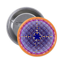 Chartres-Labyrinth-Perlen-Licht-Weg-Knopf Button