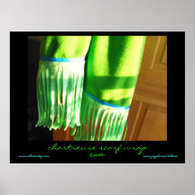 Chartreuse Schal-Verpackung durch Gretchen Plakat