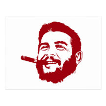 Che Guevara mit Zigarren-Porträt-Postkarte