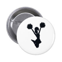 Cheerleader-Silhouette Buttons