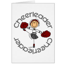 Cheerleader-Strichmännchen Karte