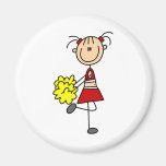Cheerleader-Strichmännchen-Magnet