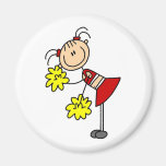 Cheerleading Mädchen-Strichmännchen-Magnet Kühlschrankmagnete