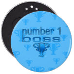 Chef der Nr.-1 im Blau Anstecknadelbutton