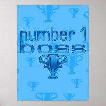 Chef der Nr.-1 im Blau Poster