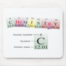 Chemie buchstabiert mit Elementen Mauspad