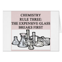 Chemie: die epensive Glasbrüche zuerst Grußkarte
