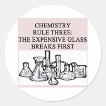Chemie: die epensive Glasbrüche zuerst Sticker
