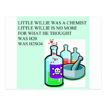 Chemie kleiner Willie-Reim Postkarte