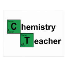 Chemie-Lehrerschwarzes Postkarte