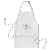 Chemiker Geschenk-Stock Person mit Reagenzgläsern Schürze