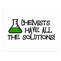 Chemiker haben alle Lösungen Postkarte