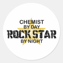 Chemiker-Rockstar bis zum Nacht Sticker