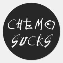 Chemo ist zum Kotzen Runder Sticker