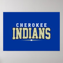 Cherokee Highschool; Amerikanischer Ureinwohner Plakat