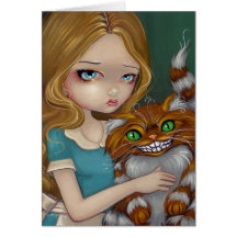 "Cheshire-Katzen-Umarmungs-" Gruß-Karte