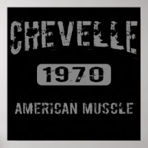 Chevelle amerikanisches Muskel-Plakat 1970