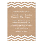 Chevrons on Burlap Wedding Invitation einladungen