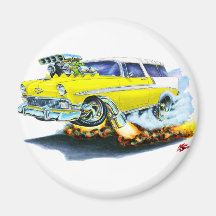 Chevy Nomade-Gelb-Auto 1956 Kühlschrankmagnet