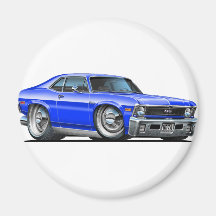 Chevy Nova-Blau-Auto Kühlschrankmagnet