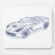 Chevy Vette 2014 Stingray C7 Mouse Pad